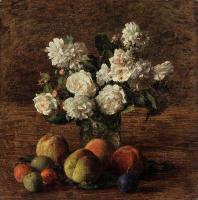 Fantin-Latour, Henri - Still Life Roses and Fruit